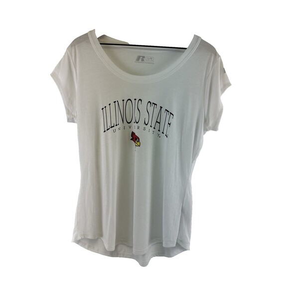 Illinois State University Redbirds Womens T-Shirts Lot Of 2 Cropped Red Large - Picture 9 of 16